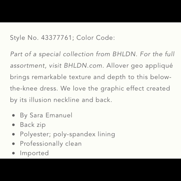 NWT BHLDN Sara Emanuel Presley Dress Black size 6 - Picture 6 of 17